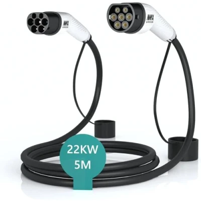 Afbeelding van MAX GREEN EV/Elektrische Auto &amp; PHEV Oplaadkabel Type 2 2, Drie Fase, 22 KW, 32Amp, 5 Meter