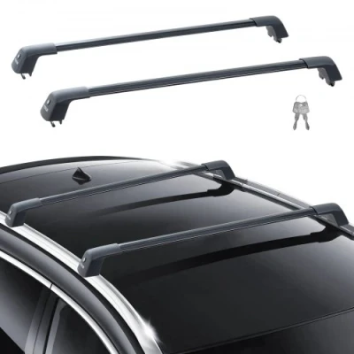 Afbeelding van VEVOR Universele dakdwarsbalk, max. 122,8 cm, aluminium autostang, voor zijrails zonder ruimte, verstelbaar met sloten SUV, sedan, bestelwagen