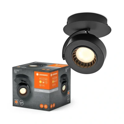 Afbeelding van LEDVANCE Venus LED wandspot, 3.000 K, schakelaar, zwart