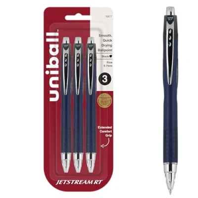 Afbeelding van DYMO JETSTREAM RT zwart 3 stuk(s) Balpen (zwart, meerkleurig, kunststof, metaal, 0,7 mm, stuk(s))