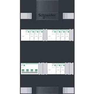 Afbeelding van Schneider electric 8 groepenkast 3 faschneider hoofdschakelaar met aardlekschakelaars 2 adv3b308a