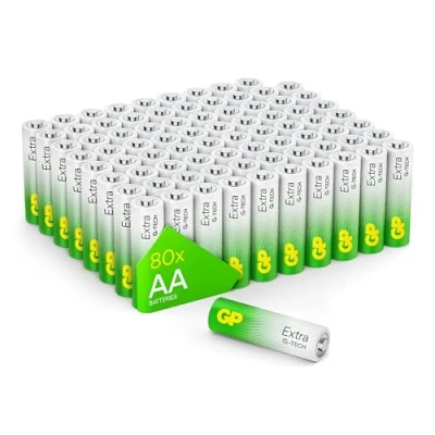 Afbeelding van GP Extra Alkaline batterijen AA 1,5V (Mignon Penlite R6 batterij) 80 stuks batterij Nieuwe G TECH technologie