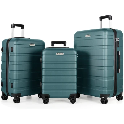 Afbeelding van TAN.TOMI Kofferset 3 Delig 95L Handbagage + 65L +41L Reiskoffer met 4 Wielen Ruimbagage Cijferslot Trolley Koffer Licht donkergroen