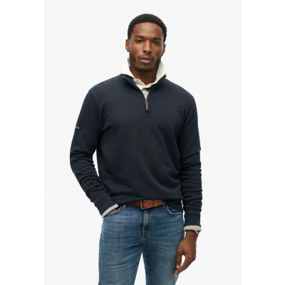 Afbeelding van Superdry Mannen Kraagloos Sweatshirt met Core logo Blauw Grootte: XL