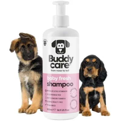 Afbeelding van Buddycare Baby Fresh Dog shampoo Diepe reinigende voor honden, fris geur, met aloë vera en pro vitamine B5 (45 ml)