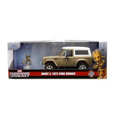 Afbeelding van Jada Toys Marvel, Guardians of the Galaxy Groot 1973 Ford Bronco 1:32 Schaalmodel Metaal Die cast Speelgoedvoertuig
