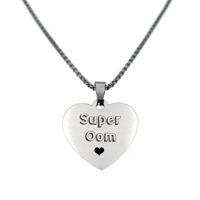 Afbeelding van Ketting RVS Hart Zilver Super Oom