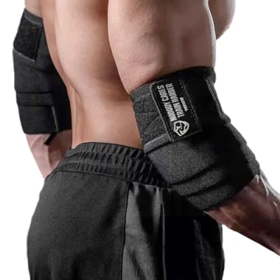 Afbeelding van TAVIEW hoekverband voor gewichtheffen, 119,4 cm, elastisch W compressie, fitness, cross training gym workout hoekbandage gewichtheffen