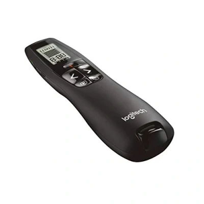 Afbeelding van Logitech R700 Draadloze presentatie afstandsbediening, 2.4 GHz nano USB dongle, rode laser, slideshow Knoppen, 30 meter bereik, LCD display voor tijdsindicatie, 6 PC Zwart