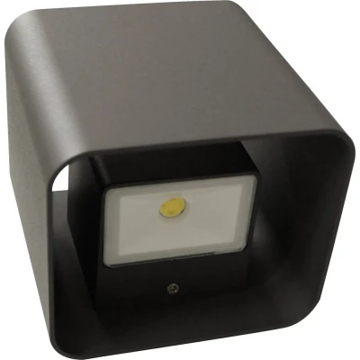 Afbeelding van Lutec Dodd AL5005 GR SMD LED buitenlamp (wand) 7.5 W Antraciet
