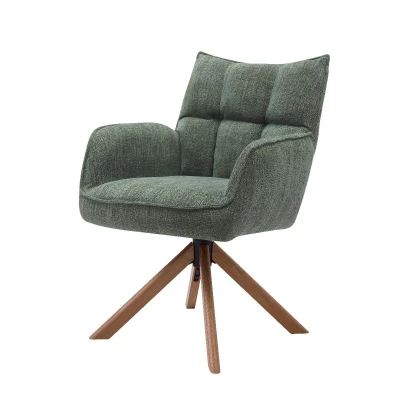 Afbeelding van Nordic Home Janna armstoel groen Stof