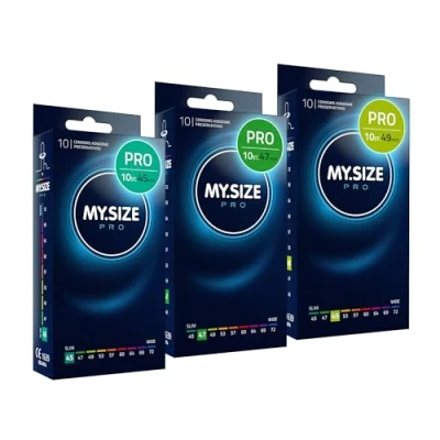 Afbeelding van MY.SIZE PRO condoommaat 0,1,2 45,47,49 mm, 3x10 condooms Perfecte pasvorm en een geschikte maat voor elke man