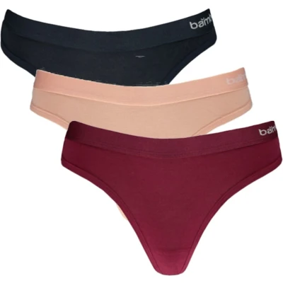 Afbeelding van Apollo dames strings Bamboo MAAT L 3 pack kleur