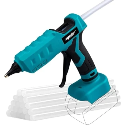 Afbeelding van Mellif 100W Hot Lijmpistool Draadloos voor Makita Batterij 18V L li ion Aangedreven Volledige grootte 11mm Sticks (Gereedschap Kaal, Geen Batterij, Oplader)..