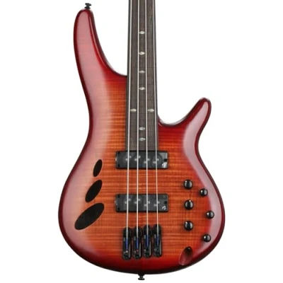 Afbeelding van Ibanez SRD900F Bass Workshop Brown Topaz Burst Low Gloss fretloze elektrische basgitaar