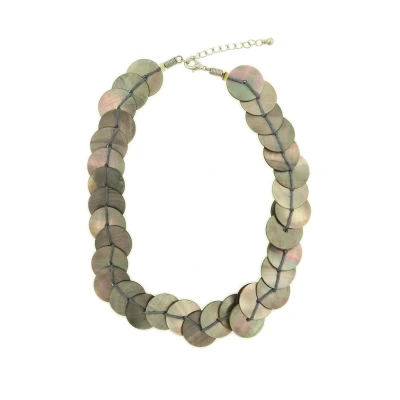 Afbeelding van Behave Ketting grijs van schelpen 40 cm