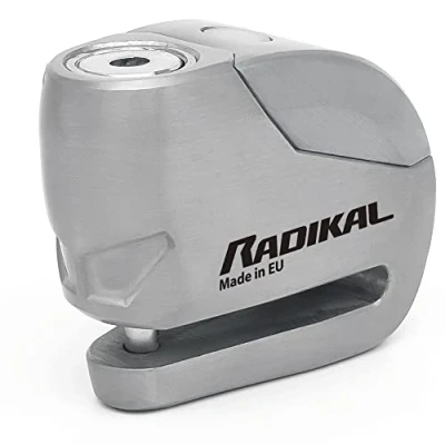 Afbeelding van Radikal RK9Z Anti diefstal hangslot motorfiets schijfalarm 120 db a + waarschuwing, ø6, Made in Europe, INOX, 6