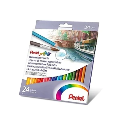 Afbeelding van Pentel Arts Aquarel Potlood Set Assorted, 24 Count (Pack van 1)