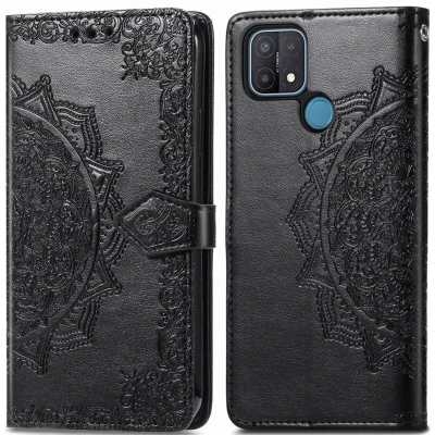 Afbeelding van Oppo A15 Hoesje Kunstleder iMoshion Bookcase Zwart Telefoonhoesje