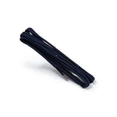 Afbeelding van Kaps Gewaxte ronde Dunne Veters, 2 mm kwaliteit 100% katoenen veters voor casual en modieuze schoenen, gemaakt in Europa, 1 paar, veel mooie kleuren lengtes (75 cm 29 inch 4 tot 5 oogparen / 57 Marine)