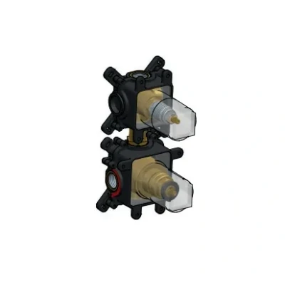 Afbeelding van HotBath Cobber Inbouwdeel Inbouw thermostaat met 2 weg stop omstel RVS316 HBCB7009