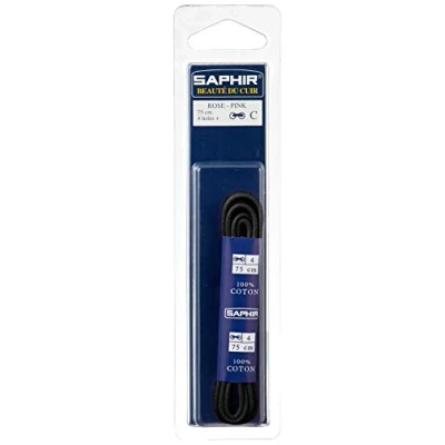 Afbeelding van Saphir Schoenveters zwart gewaxt 60cm