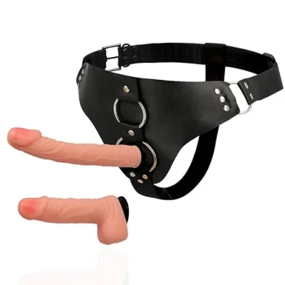 Afbeelding van Harness Attraction Murdock 1 + Dong Flesh 19.8 15cm X 4cm Dildo with Strap on BDSM Fetish
