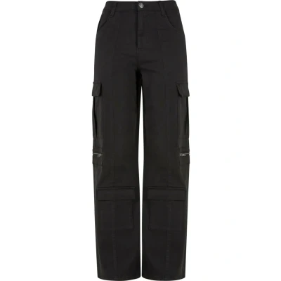 Afbeelding van Urban Classics Utility Stretch Twill Cargobroek, Dames, Maat: 26, Black