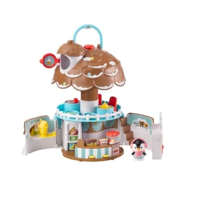 Afbeelding van Klorofil de Dennenappel Speelset Snoepwinkel Poppenhuis Interactief Kinderspeelgoed Met figuur uit familie van Pinguïns Vanaf 1.5 jaar 5 Delig Kunststof