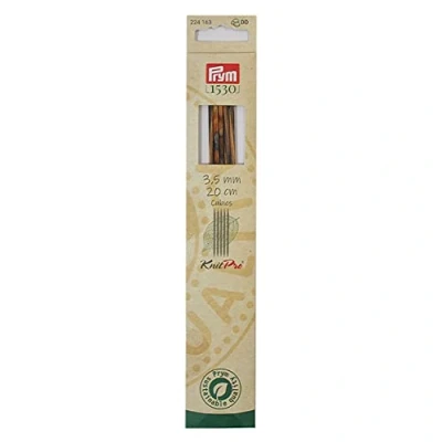Afbeelding van Prym 224143 kousbreinaalden CUBICS NATURAL 20 cm 3,50 mm kousbreinaald, hout, meerkleurig, 3,5