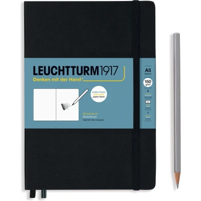 Afbeelding van Leuchtturm1917 A5 Medium Schetsboek met harde kaft Black