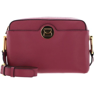 Afbeelding van COCCINELLE Leren Schoudertas Liya Handbag Grained Leather Rosewood / Brandy (rood)paars
