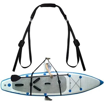 Afbeelding van YONGZHAO SUP Schouderdragerriem, zachte kajak opslag sling verstelbare lengte met metalen accessoires voor kano peddel board dragen