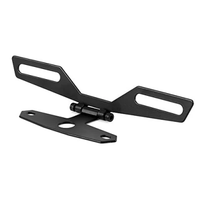 Afbeelding van Motorfiets Nummerplaat Beugel, Verstelbare Motor Houder Flip Up Kentekenplaat Beugel Achterlicht voor ATV Dirt Bike Achterlichten