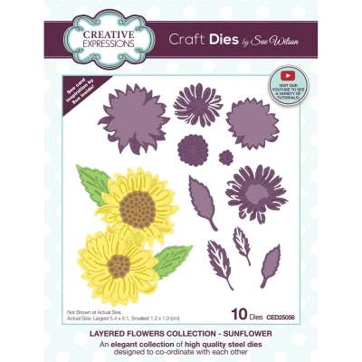 Afbeelding van Creative Expressions Layered Flowers Collection Craft Die Sunflower