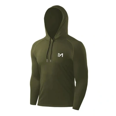 Afbeelding van MEETYOO Heren T shirt met lange mouwen Sport voor Hardlopen, Fitness, Gym, Groen, S
