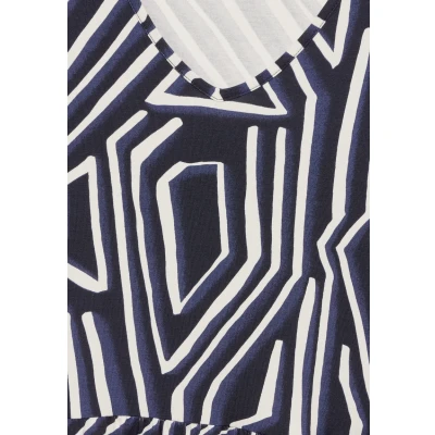 Afbeelding van Cecil MIT Print Jerseyjurk, Dames, Maat: XL, Blau