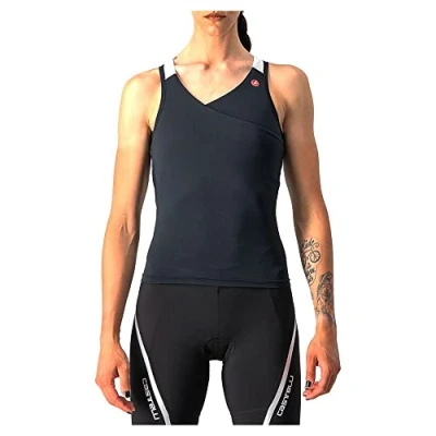 Afbeelding van Castelli Fietsshirt mouwloos Dames Zwart Wit SOLARIS TOP SKYLIGHT POP BLACK S
