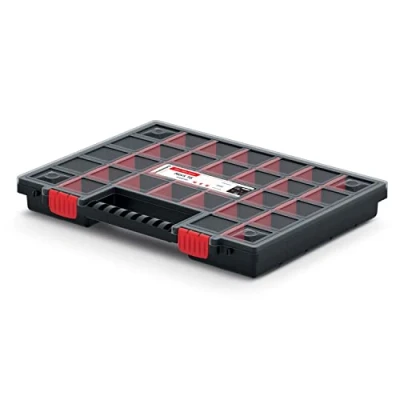 Afbeelding van Kistenberg Sorteerbox/vakjes koffer spijkers/schroeven/kleine spullen 30 vaks kunststof zwart 40 x 5 cm