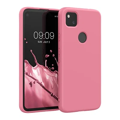 Afbeelding van kwmobile telefoonhoesje geschikt voor Google Pixel 4a Hoesje smartphone Back cover in zoetroze