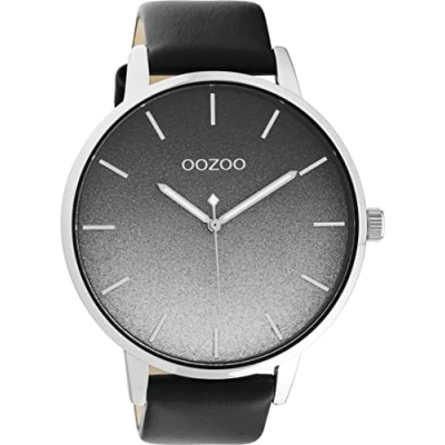 Afbeelding van OOZOO Timepieces dameshorloge polshorloge dames met 20 mm lederen band analoog in rond C10834