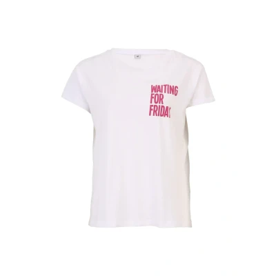 Afbeelding van Mister TEE Waiting FOR Friday BOX Tshirt print, Dames, Maat: XS, White