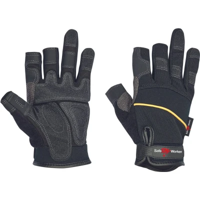 Afbeelding van Chrysal KIXX synthetisch leer 3 halve vinger Gr. 10 zwart