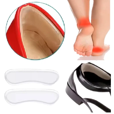Afbeelding van Siliconen Inlegzolen I Hielbeschermers Inlegzool Antislip hielzool Anti Slip Hiel Voorkom blaren Universeel Set van 2