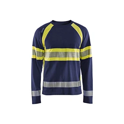 Afbeelding van Blaklader High Vis T shirt lange mouwen 3510 1030 Marine/High Geel