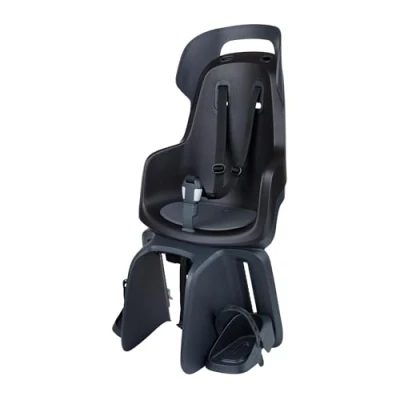 Afbeelding van BOBIKE 8011500001 Achterzitje GO MAXI AVS+, gemonteerd op een AVS+ bagagedrager voor fietsen, geschikt kinderen met maximaal gewicht van 22 kg, kleur Urban Zwart