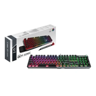 Afbeelding van MSI VIGOR GK71 SONIC RED FR clavier USB QWERTY Français Noir