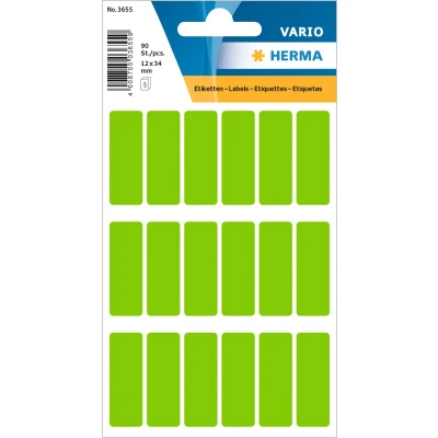 Afbeelding van 10x Herma Multipurpose etiketten, 12 x 34 mm, groen, permanent hechten