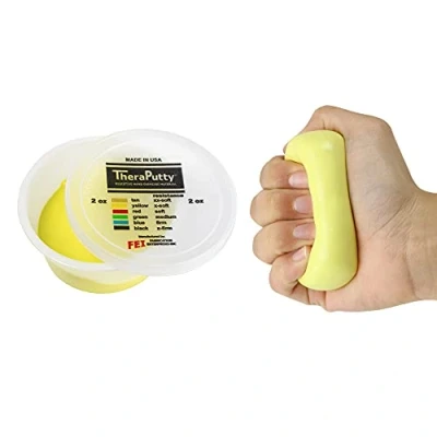 Afbeelding van CanDo TheraPutty Therapeutische boetseerklei 56 gram geel (extra licht)