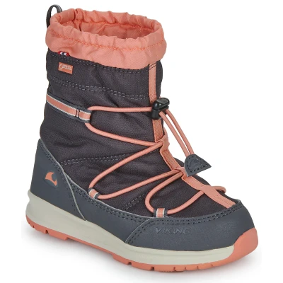Afbeelding van viking Unisex Oksval High GTX Warme wandelschoenen voor kinderen, Donker Grijs Perzik, 27 EU Schmal